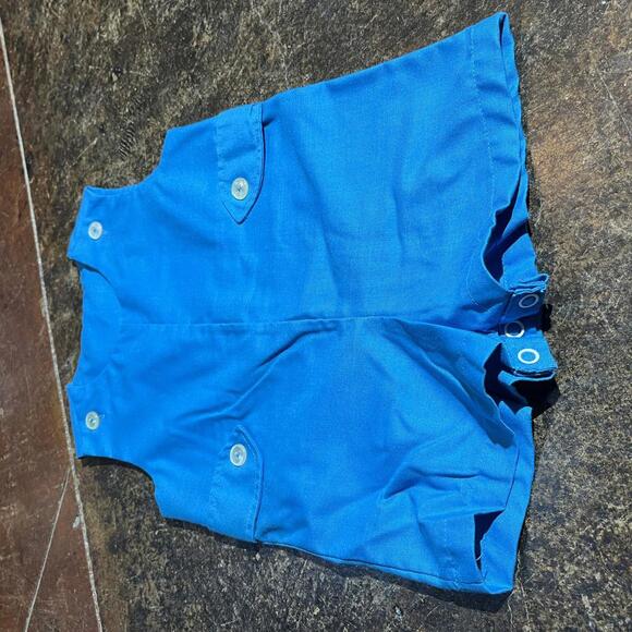 Vintage Blue Baby Romper