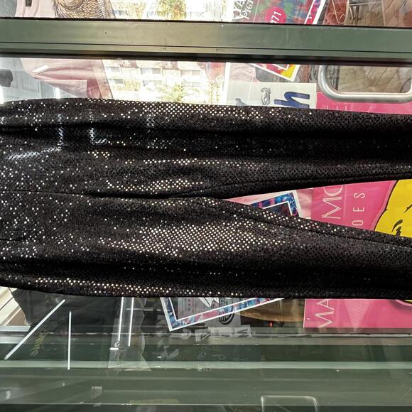 Black/silver sequin pantsuit with velcro middle