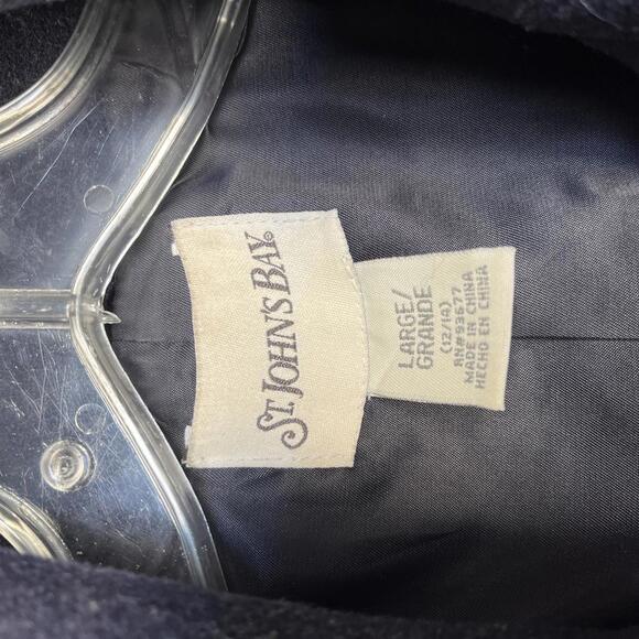 womans blue preowned large peacoat