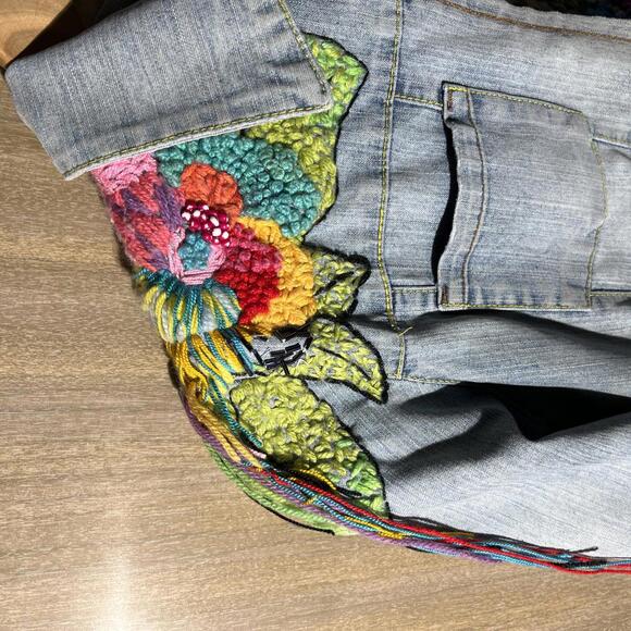 Vintage beaded and Embroidered Jean jacket