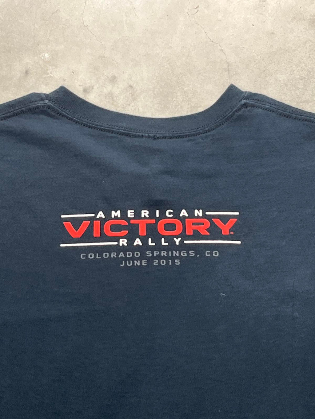 2015 American Victory Rally Preowned Large Graphic T-shirt