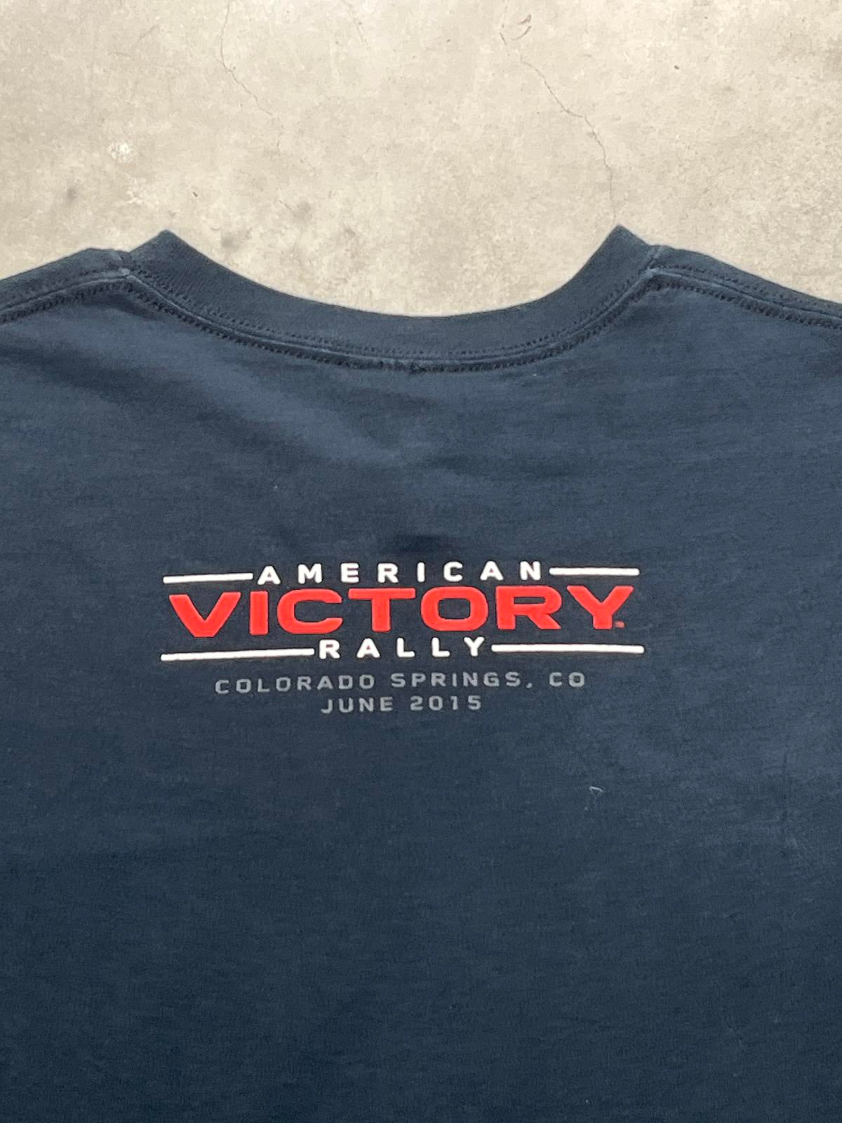 2015 American Victory Rally Preowned Large Graphic T-shirt