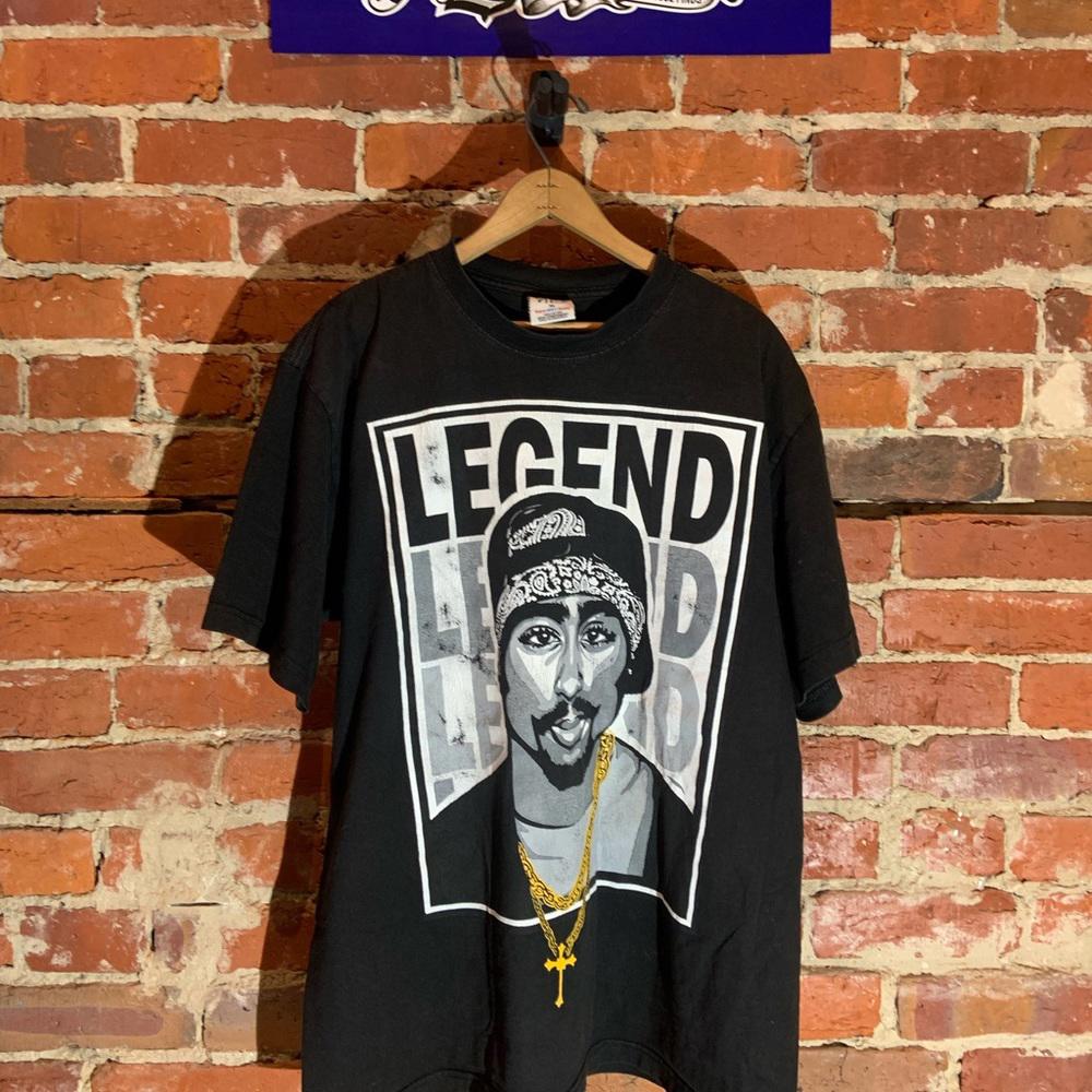 Tupac Xlarge black graphic vintage T-shirt