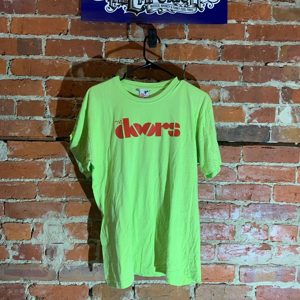 The doors Xlarge neon green graphic vintage T-shirt
