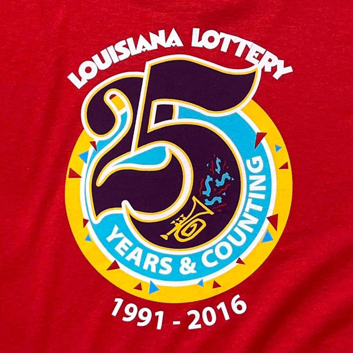 Vtg. Louisiana Lottery 25th Anniversary Preowned XL T-shirt