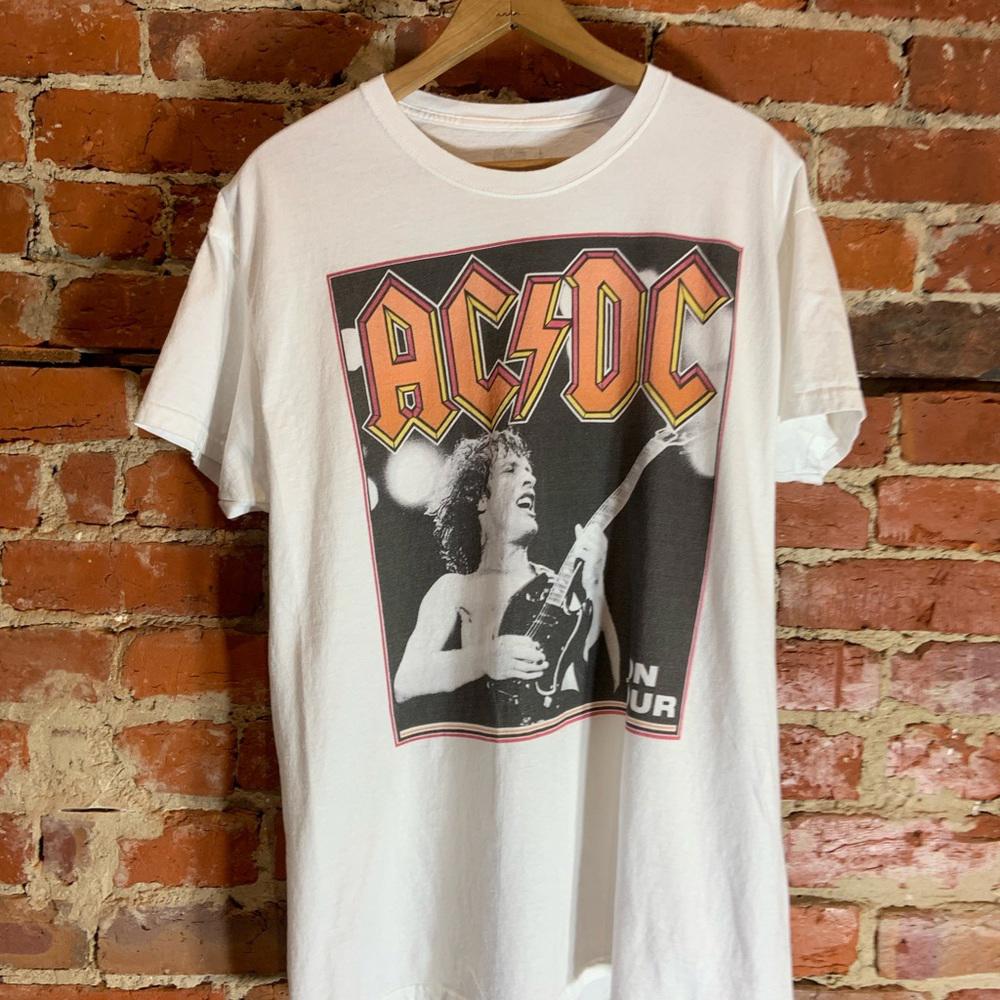 ACDC large white graphic preowned T-shirt