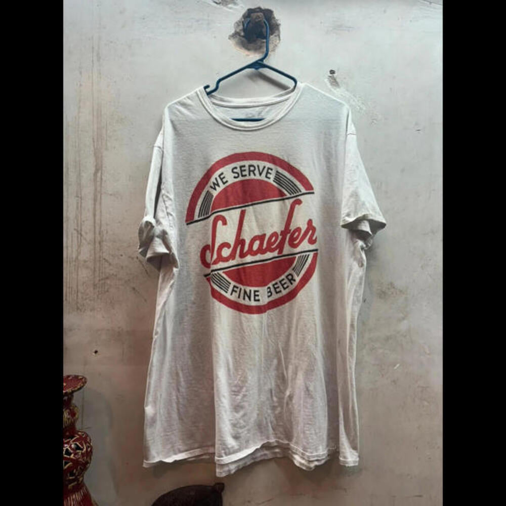 Schaefer 2xlarge tall white graphic preowned tshirt