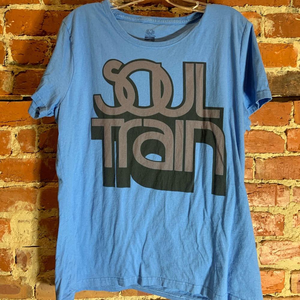 Soul train ladies 2XLarge blue graphic preowned T-shirt