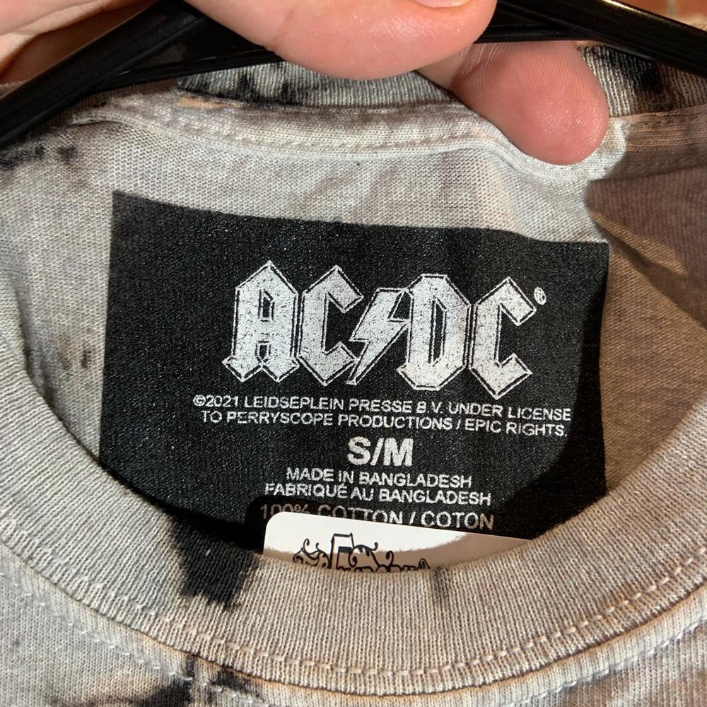 ACDC medium black bleached medium graphic vintage T-shirt