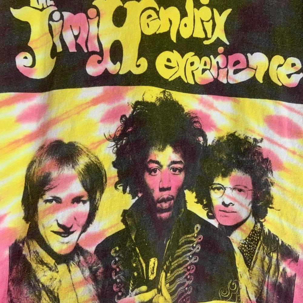 Jimi Hendrix 2XLarge pink yellow tiedye graphic preowned T-shirt