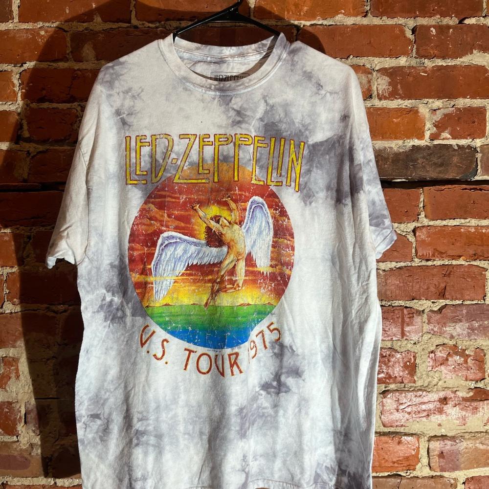 Led Zeppelin 2xlarge grey tie dye graphic vintage preowned tshirt