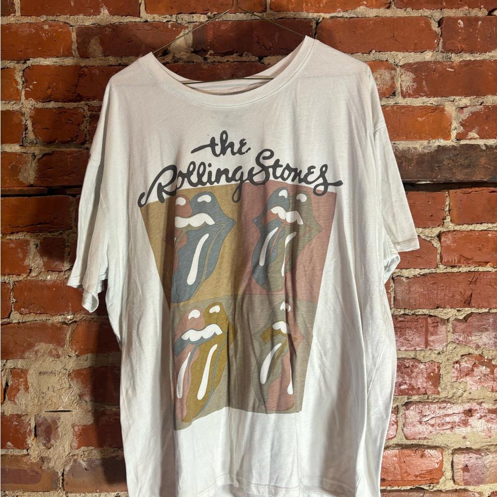 Rolling Stones 2xlarge white graphic vintage preowned tshirt