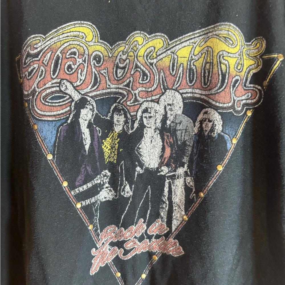 Aerosmith 2xlarge black graphic vintage preowned tshirt