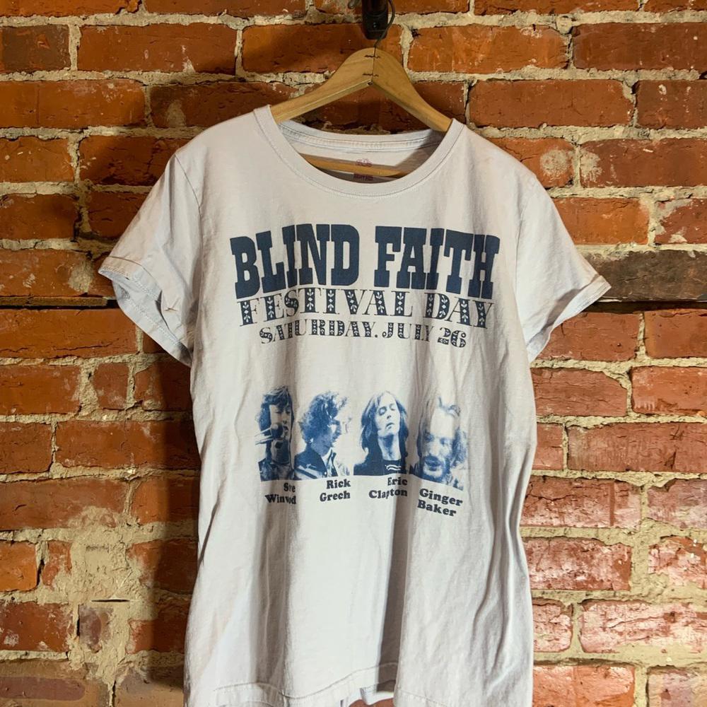 Blind faith ladies 2XLarge grey graphic preowned T-shirt
