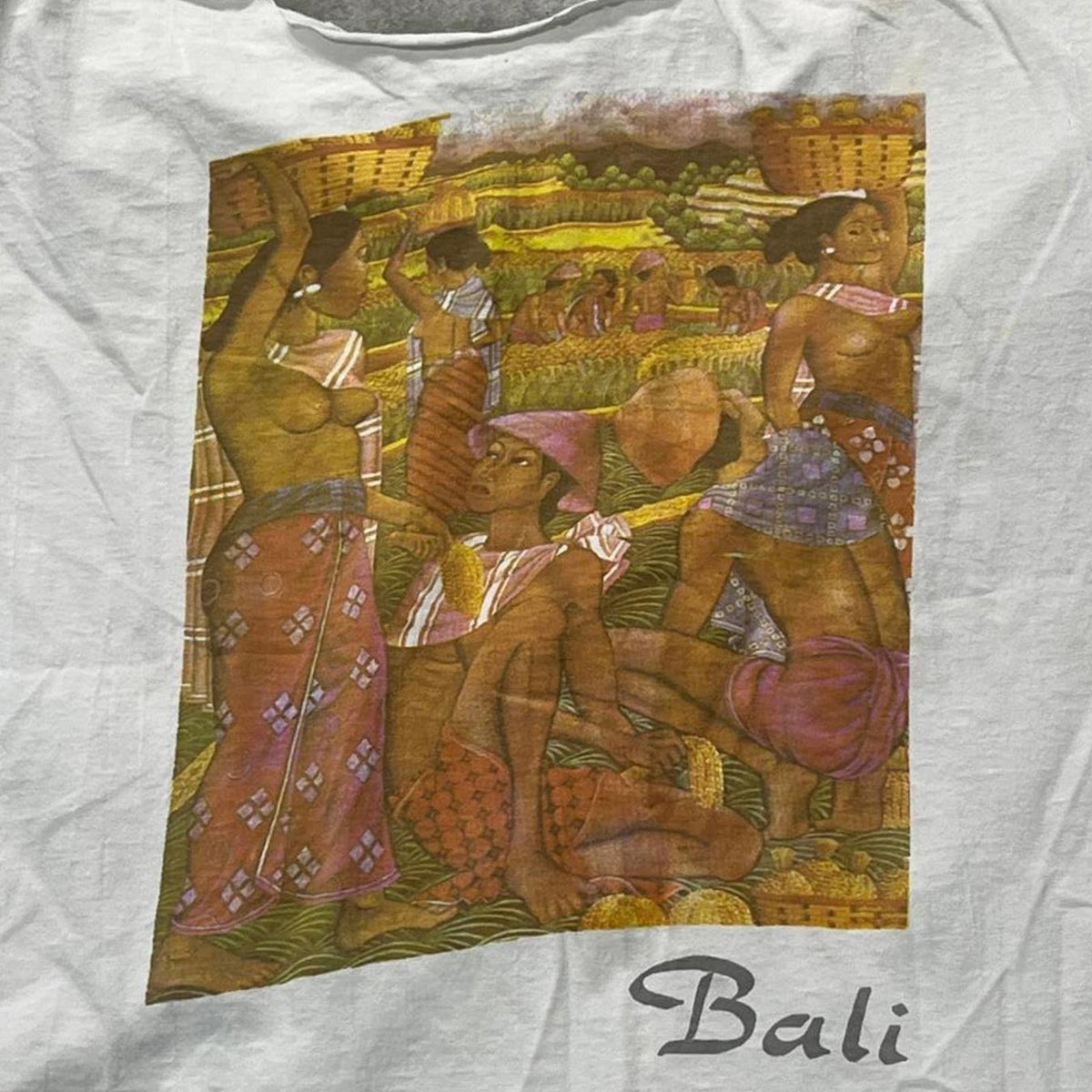 Bali Preowned Medium Cropped Graphic T-shirt