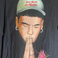 Real hasta La muerte Xlarge black graphic vintage T-shirt
