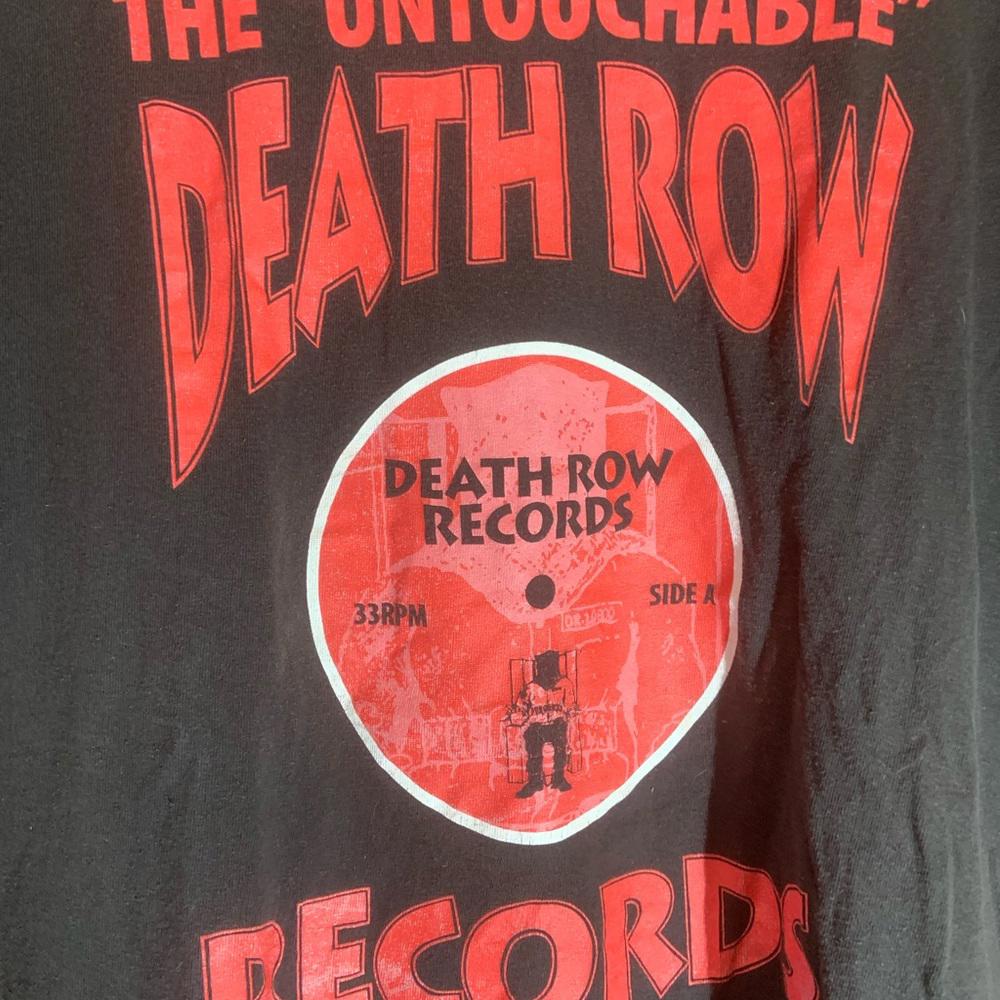 Death row records Xlarge black graphic vintage T-shirt
