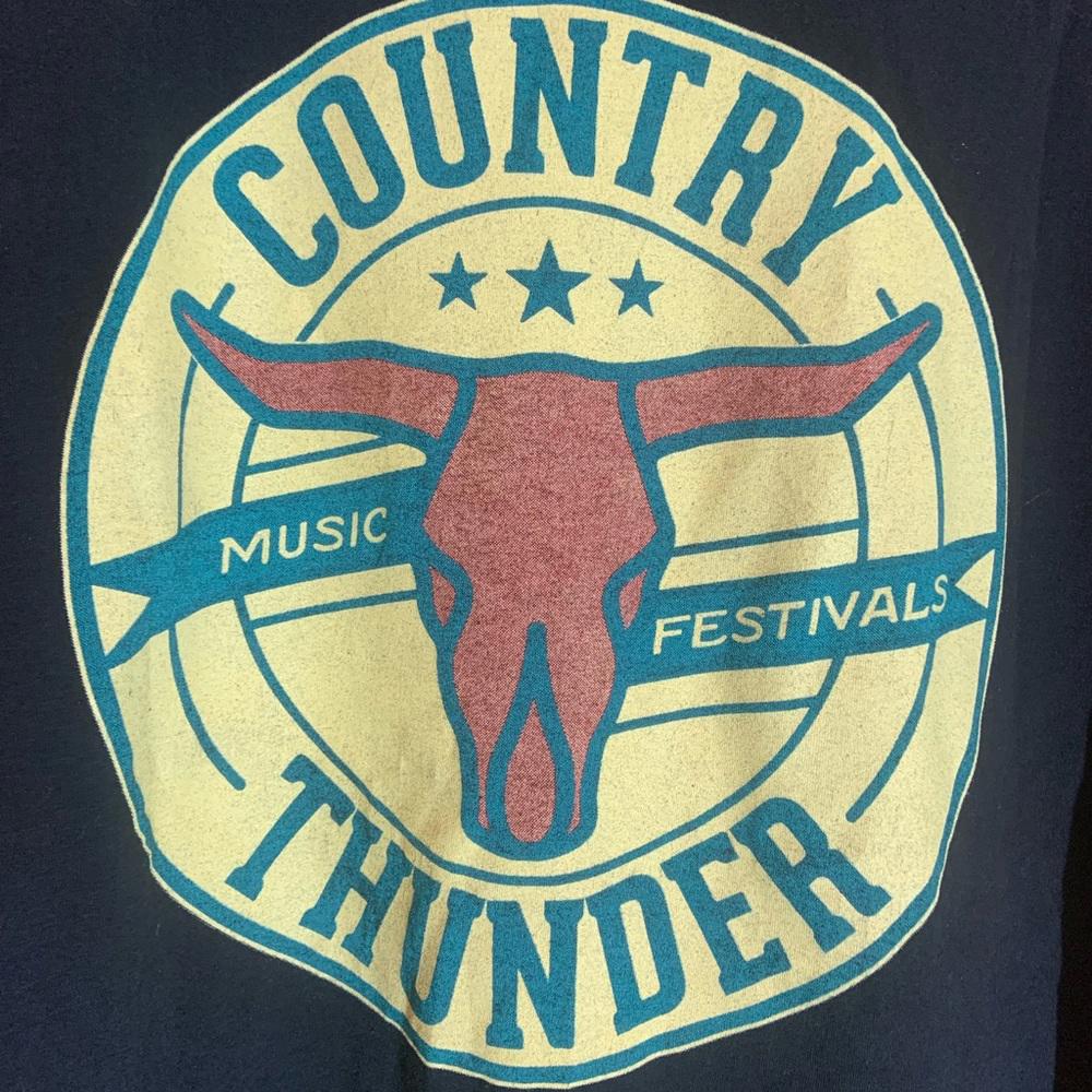 Country thunder festival 3xlarge black graphic vintage T-shirt