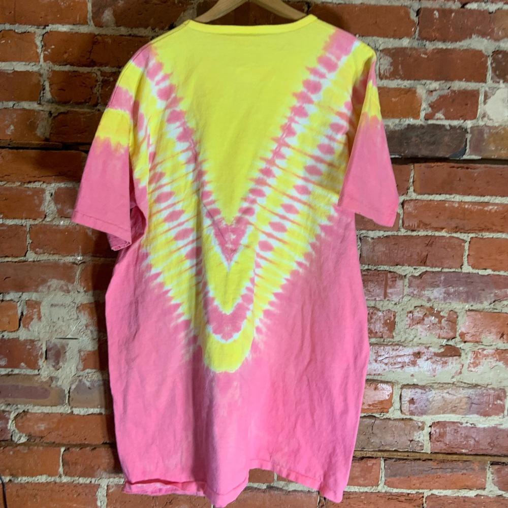 Jimi Hendrix 2XLarge pink yellow tiedye graphic preowned T-shirt
