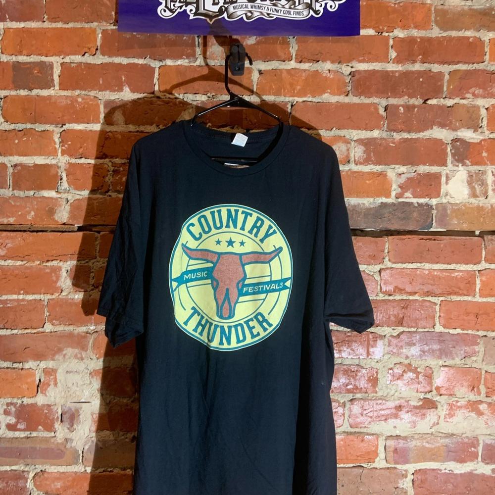 Country thunder festival 3xlarge black graphic vintage T-shirt