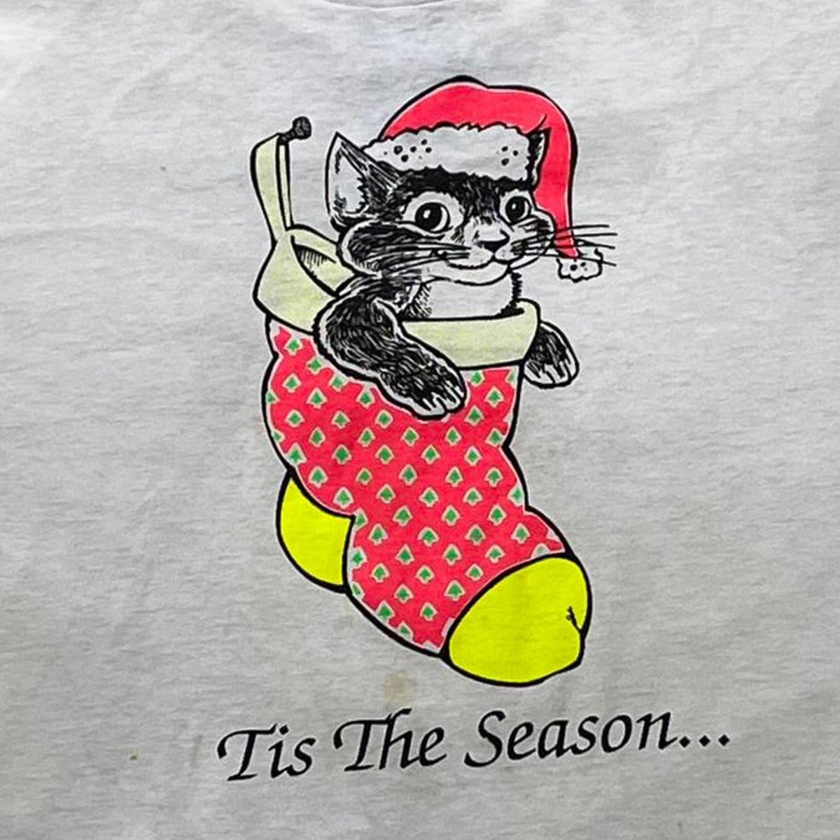 Tis The Season Christmas Cat Preowned XL T-shirt