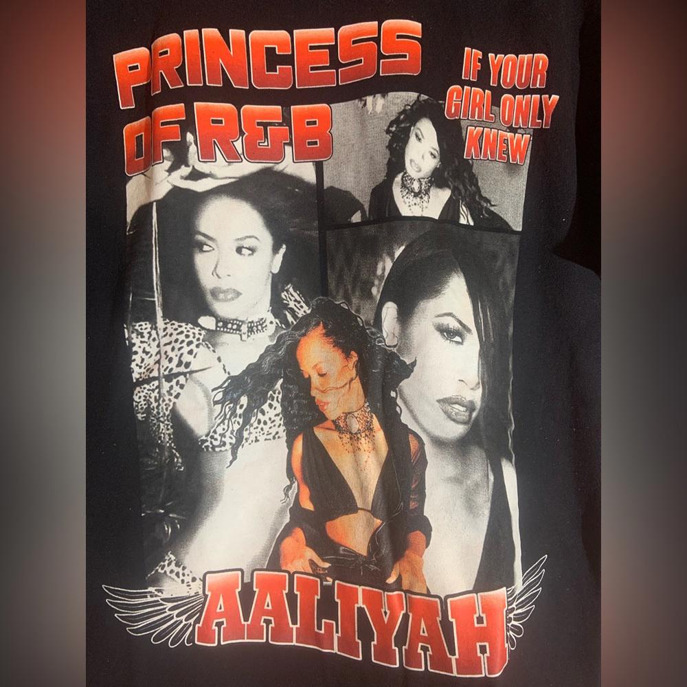 Aaliyah large black graphic vintage T-shirt