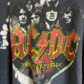 ACDC large black bleached dyed graphic preowned T-shirt