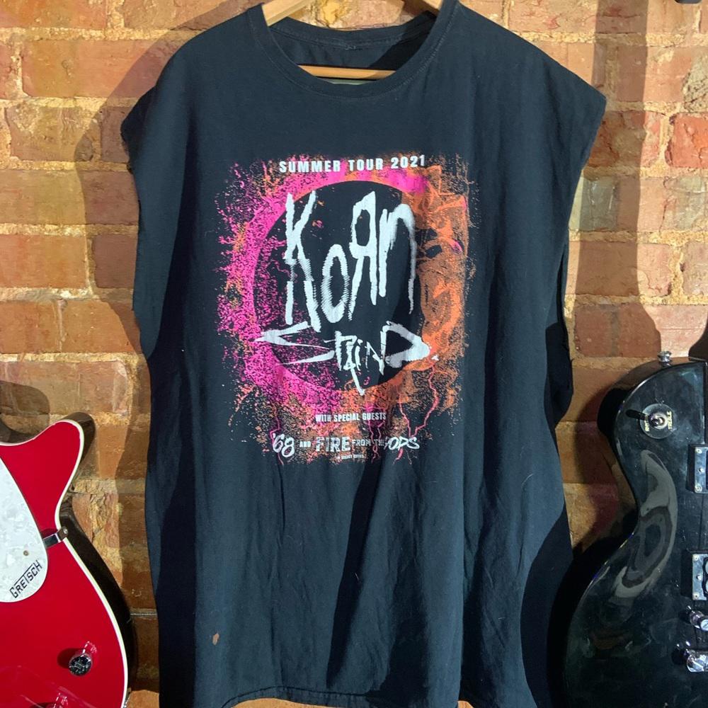 Korn & staind Xlarge sleeveless black graphic vintage T-shirt