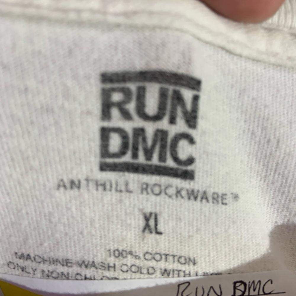 Run DMC Xlarge white graphic vintage T-shirt