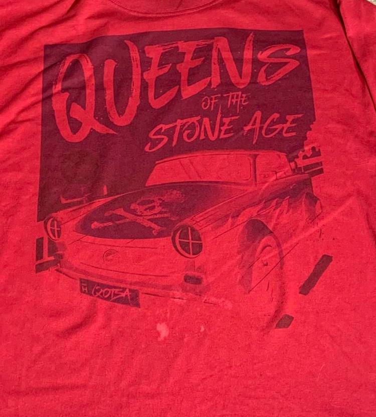 Queens of the Stone Age XL Long Sleeve Red Shirt