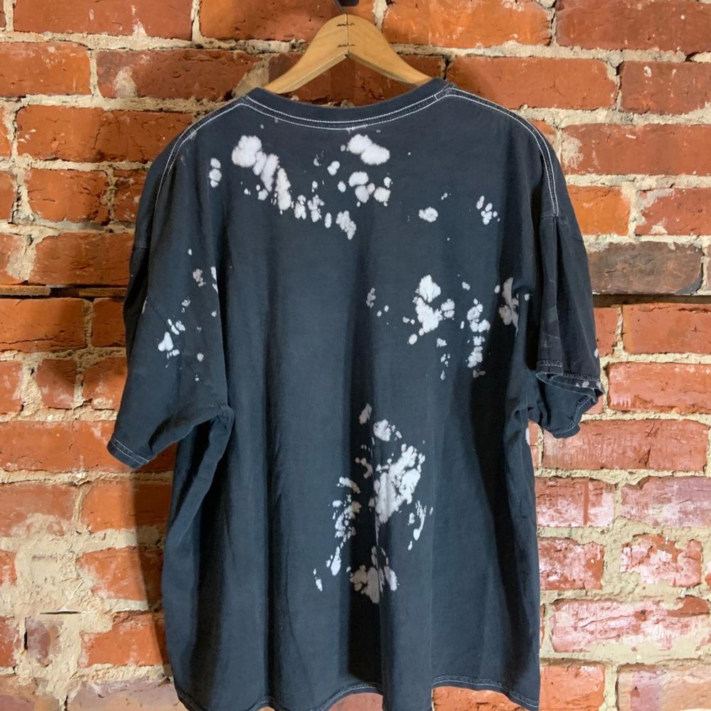 ACDC large black bleached dyed graphic preowned T-shirt