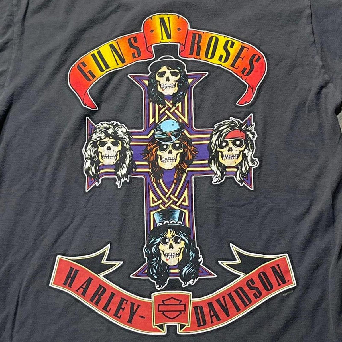 Guns N Roses Harley Davidson Preowned Medium T-shirt