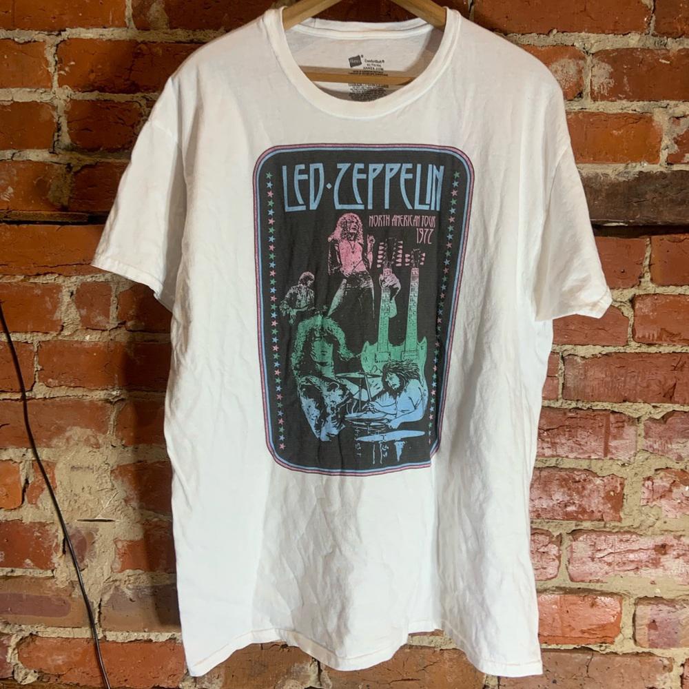 Led Zeppelin Xlarge white graphic preowned T-shirt