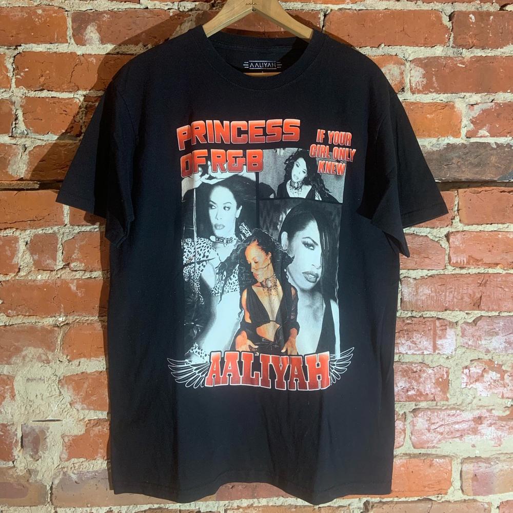 Aaliyah large black graphic vintage T-shirt