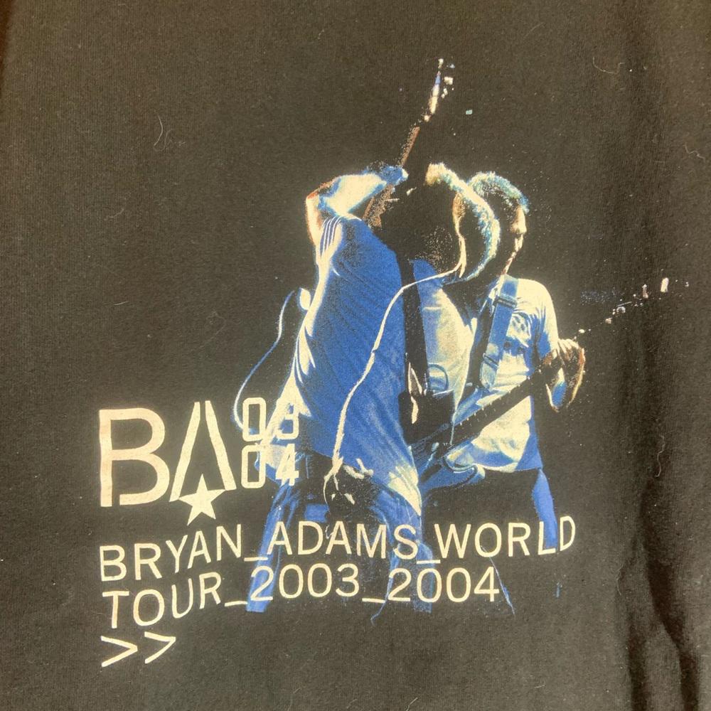 Bryan Adams Xlarge black graphic vintage tour T-shirt
