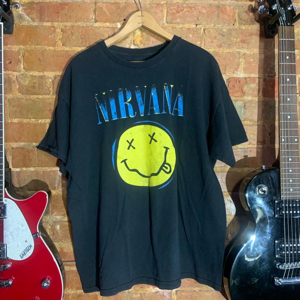 Nirvana black Xlarge graphic vintage T-shirt