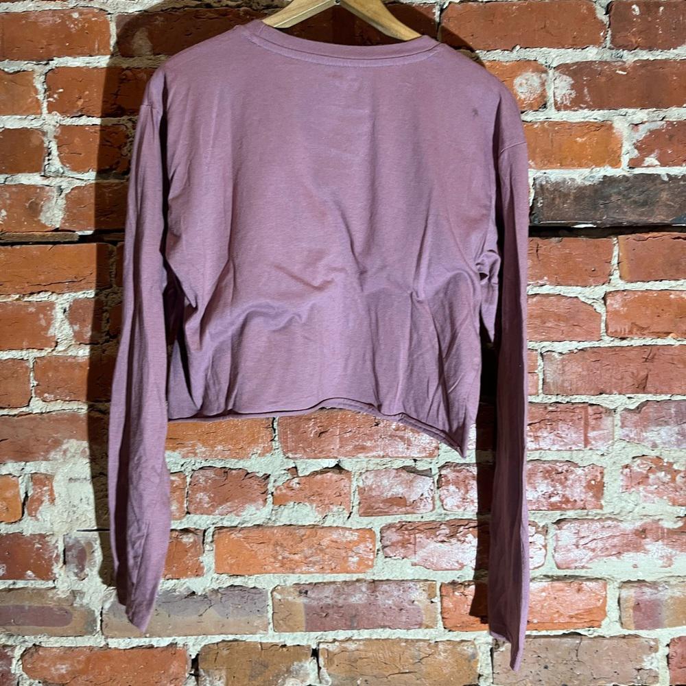 Acdc large purple graphic vintage preowned crop top longsleeve tshirt