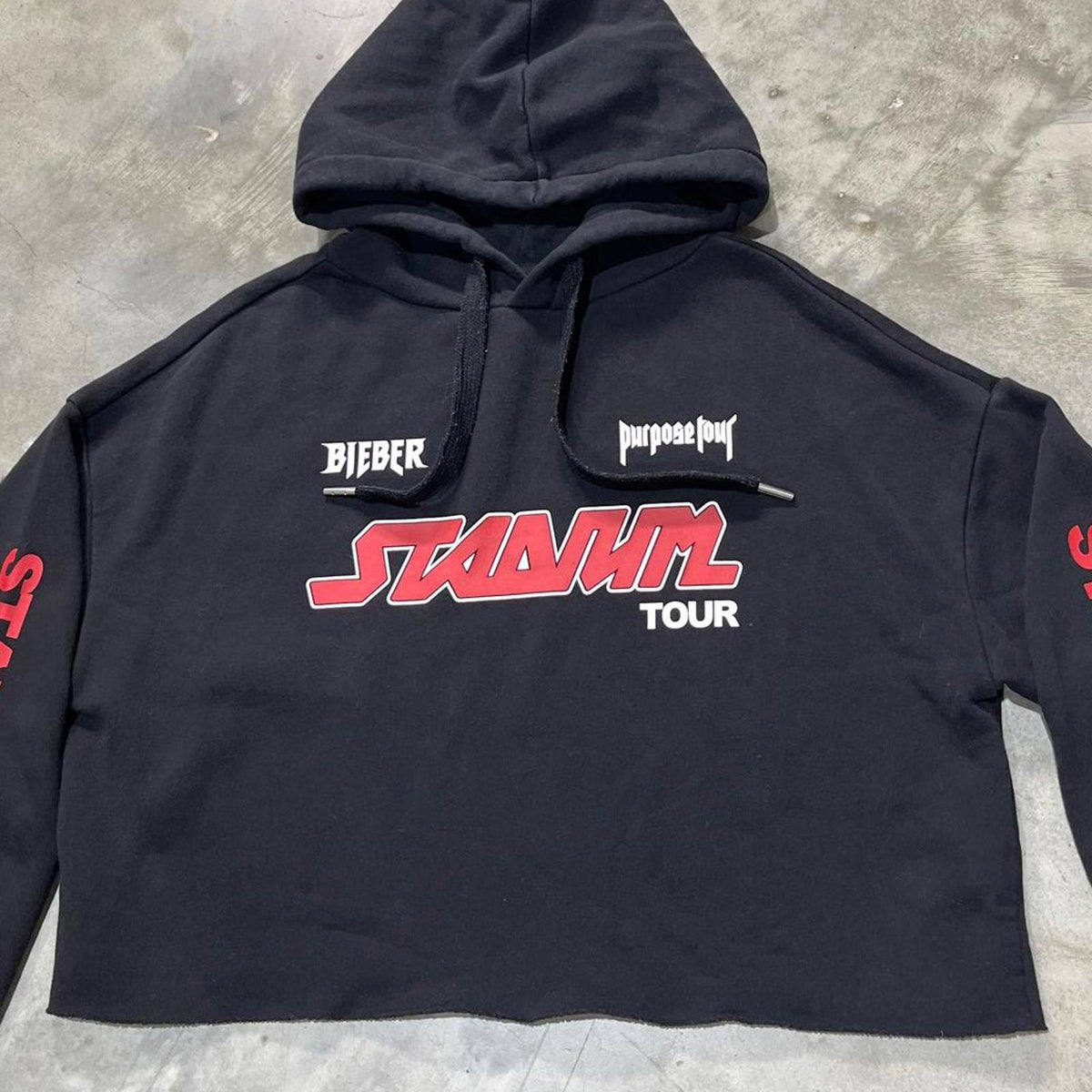Justin Bieber Preowned Small Cropped Hoodie