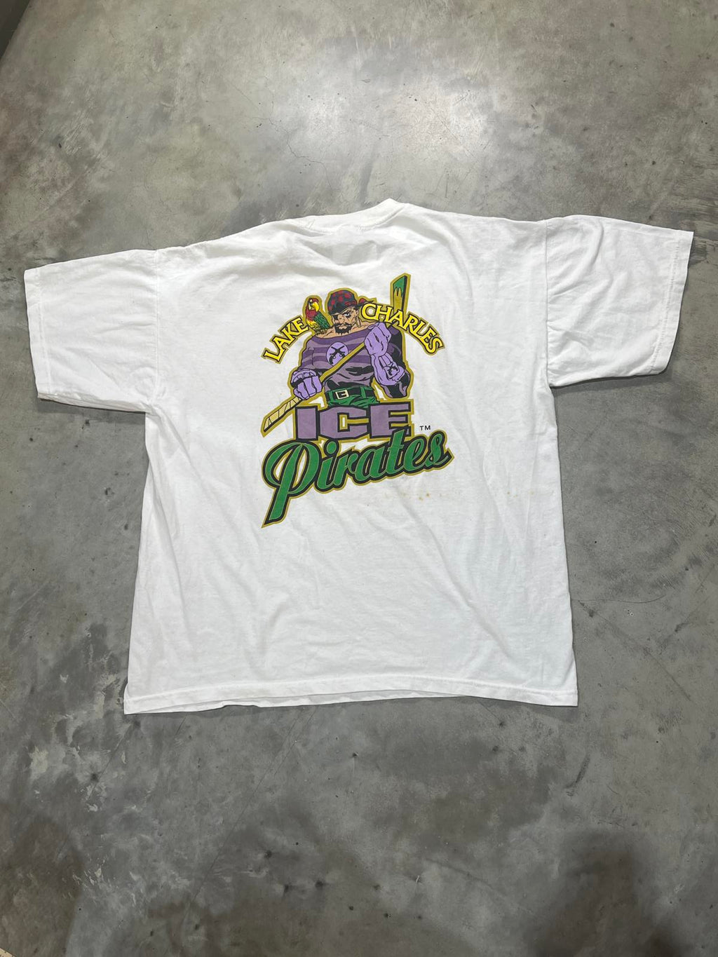 Lake Charles Ice Pirates Hockey Team Preowned XL T-shirt