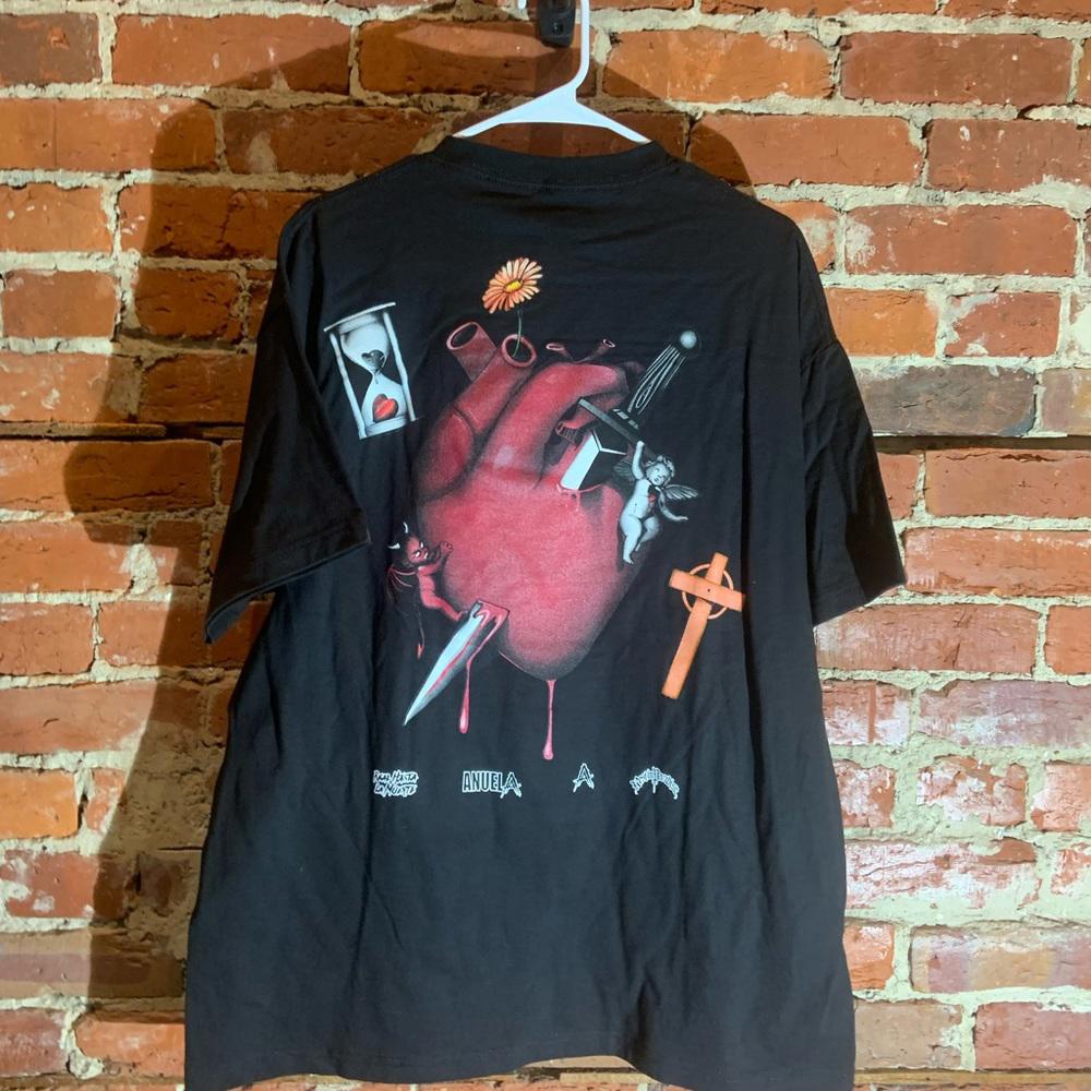 Real hasta La muerte Xlarge black graphic vintage T-shirt