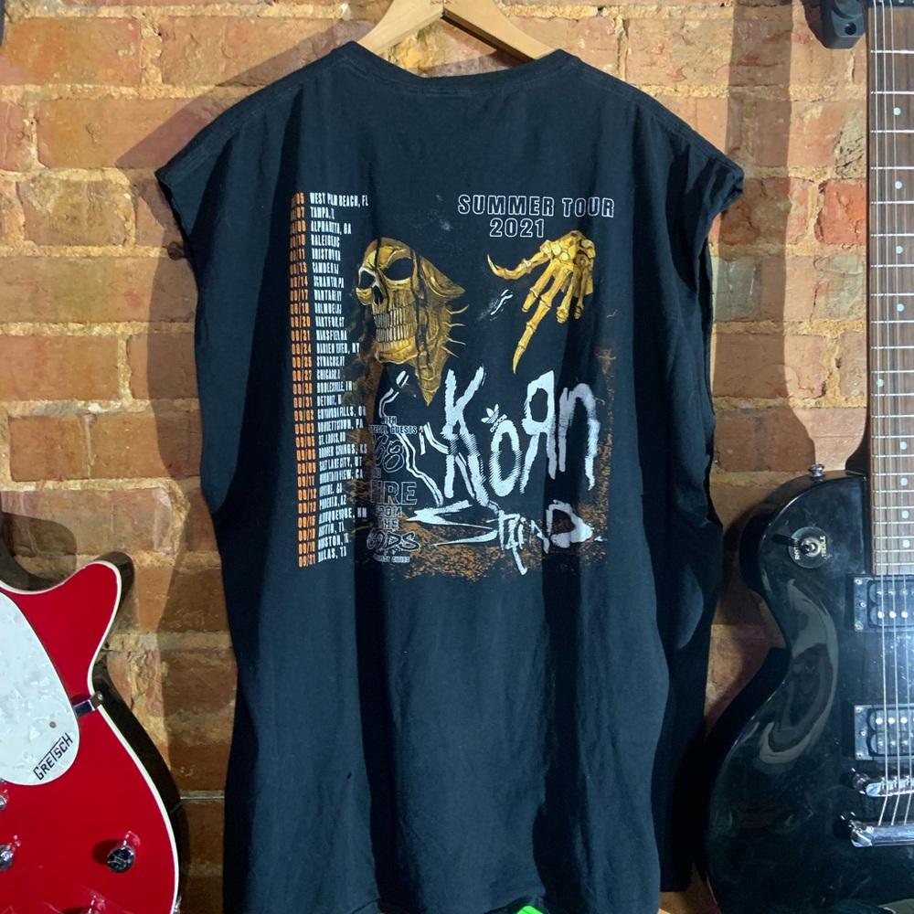 Korn & staind Xlarge sleeveless black graphic vintage T-shirt