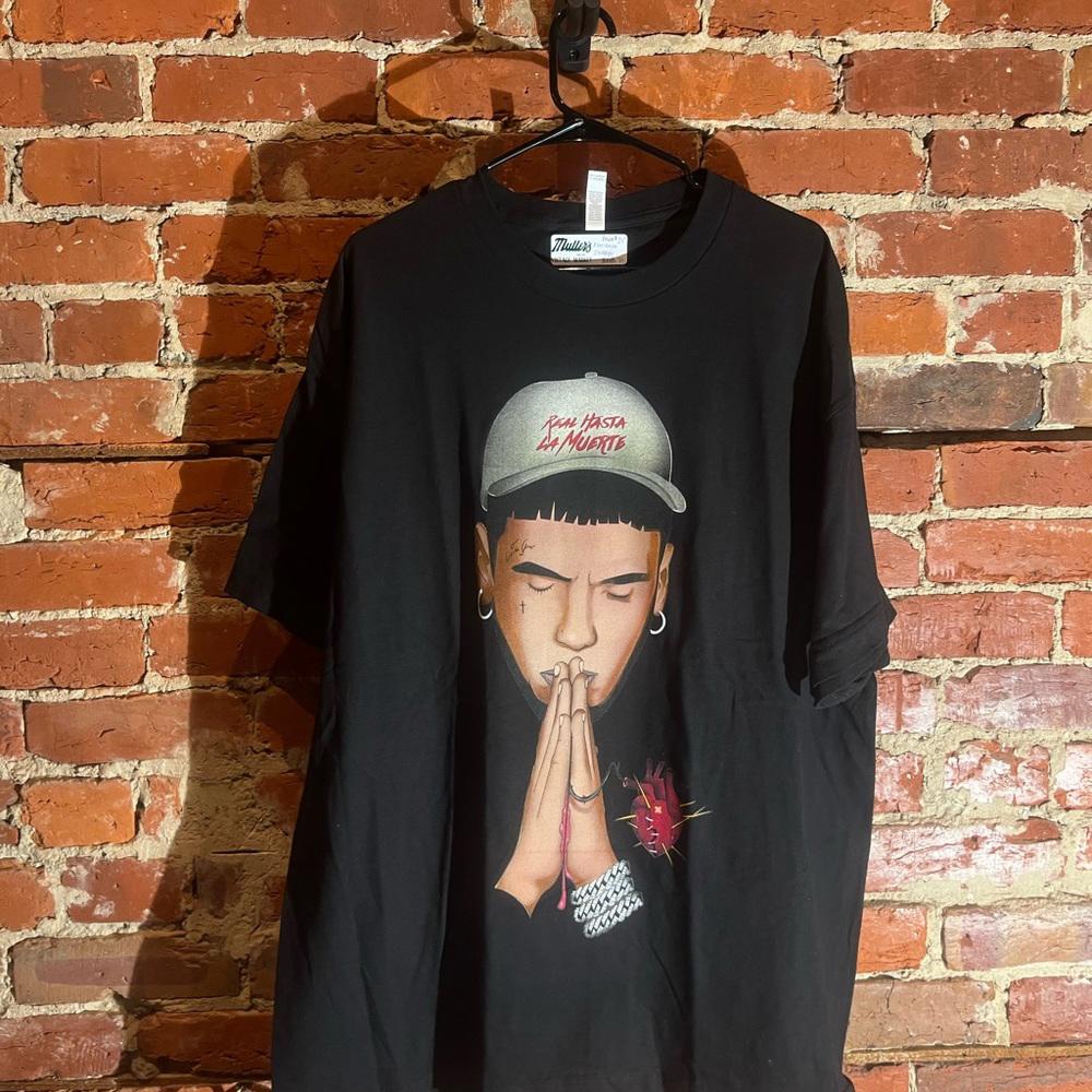 Real hasta la muerte 2xlarge black graphic vintage preowned tshirt