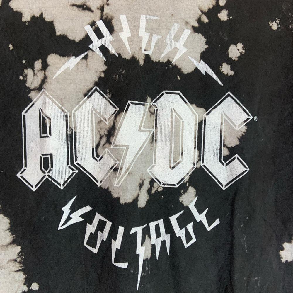 ACDC medium black bleached medium graphic vintage T-shirt