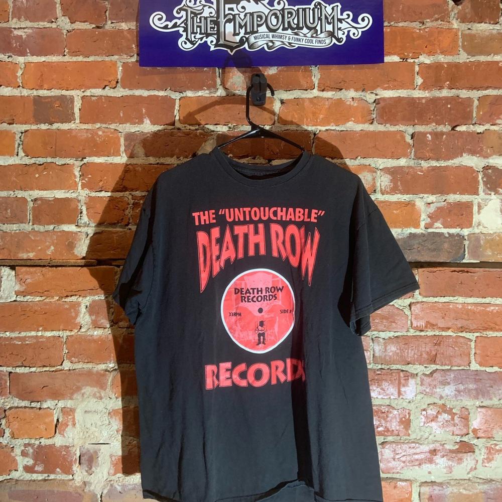 Death row records Xlarge black graphic vintage T-shirt