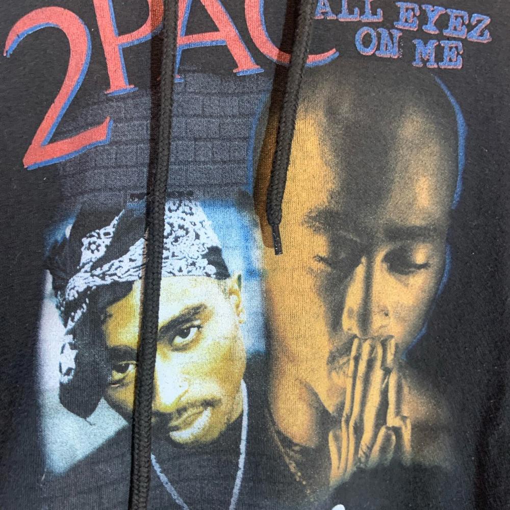 2pac large black graphic vintage hoodie