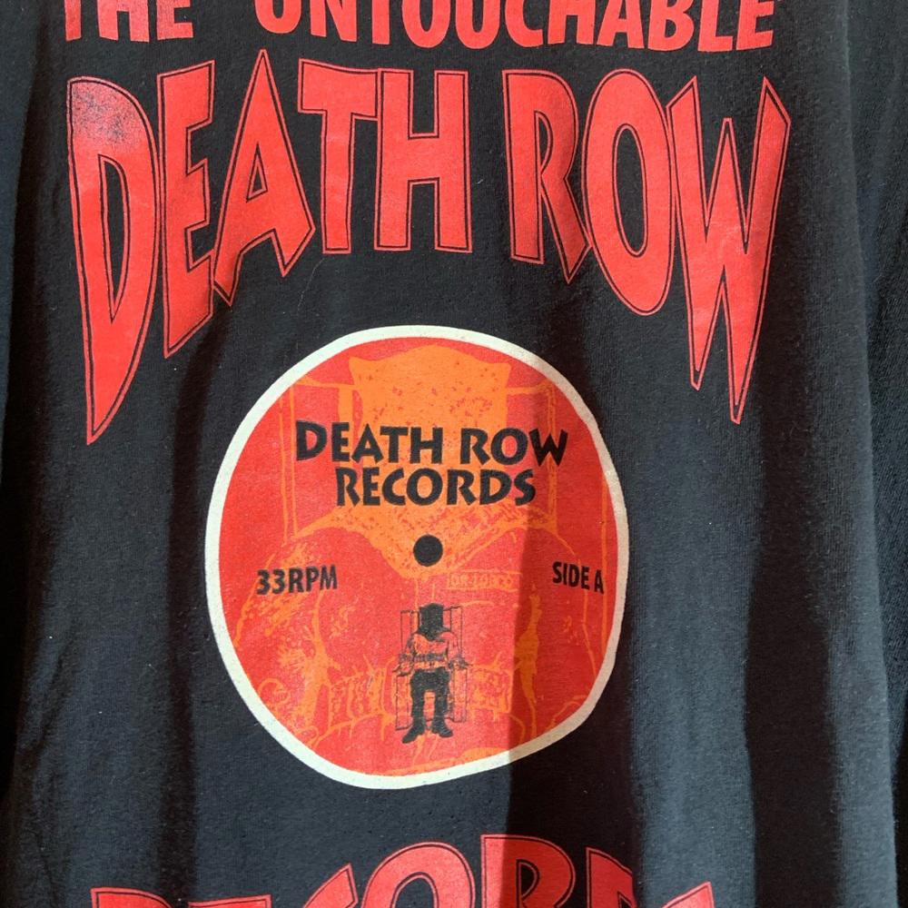 Death row records Xlarge black graphic vintage T-shirt