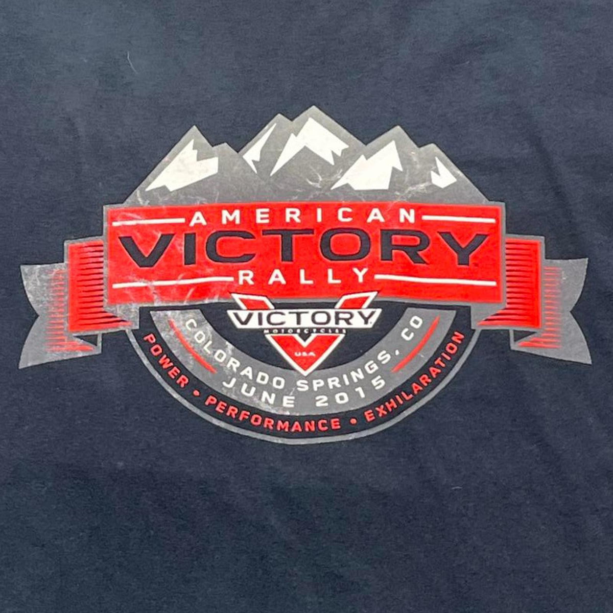 2015 American Victory Rally Preowned Large Graphic T-shirt
