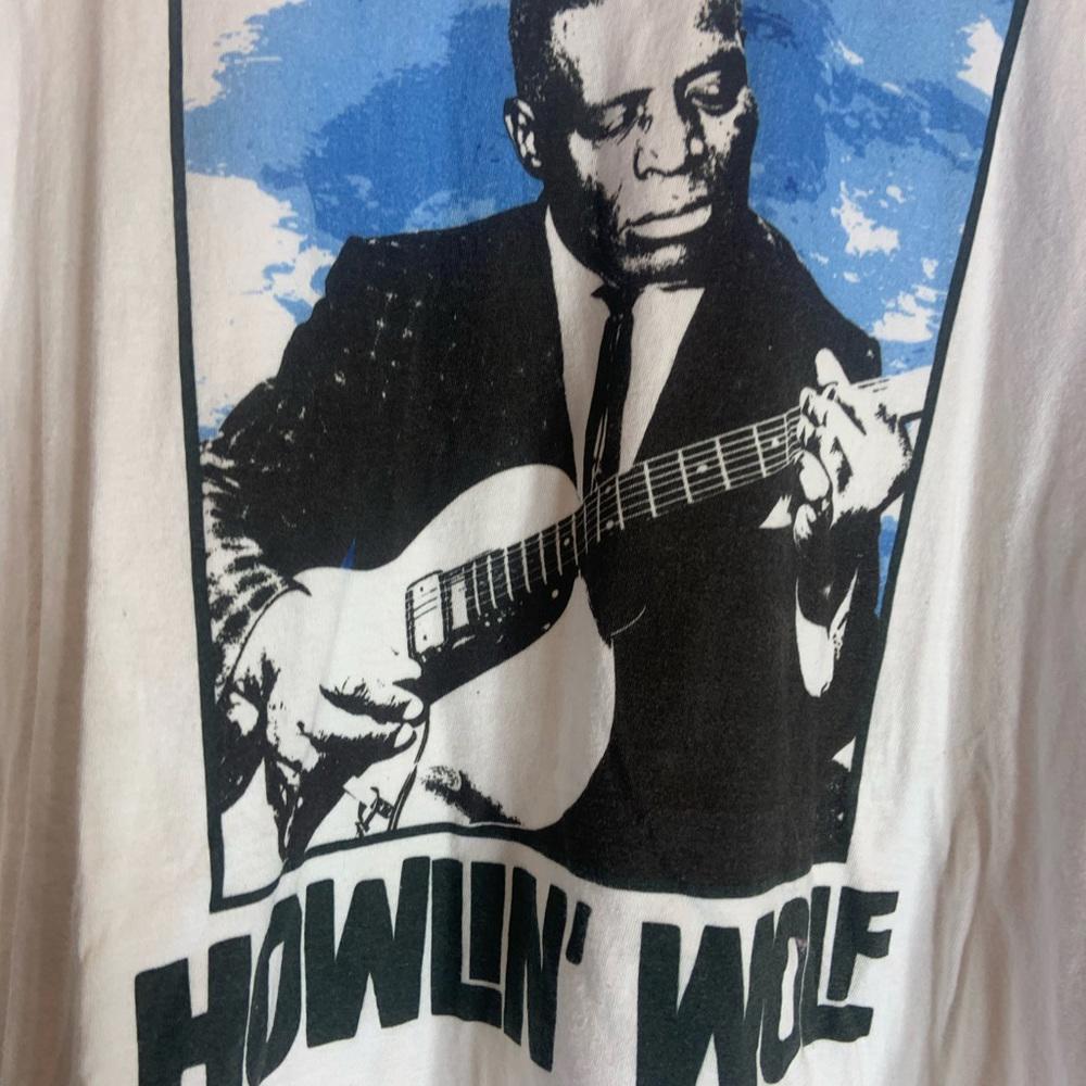 Howlin wolf 2XLarge white graphic preowned T-shirt