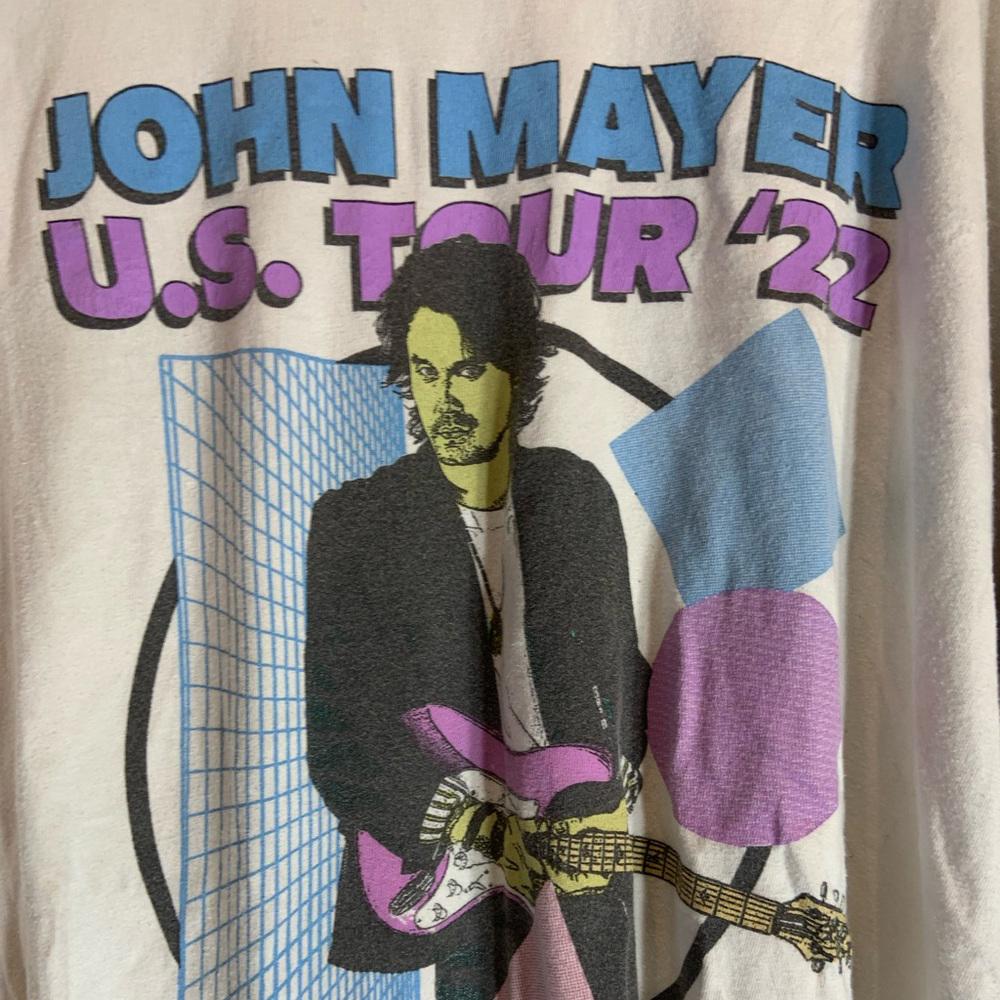 John Mayer 2XLarge white graphic preowned T-shirt