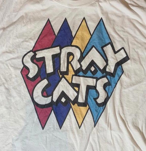 Stray Cats PreOwned White XXL Shirt